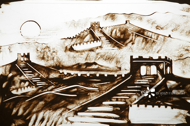 创意沙画图片素材