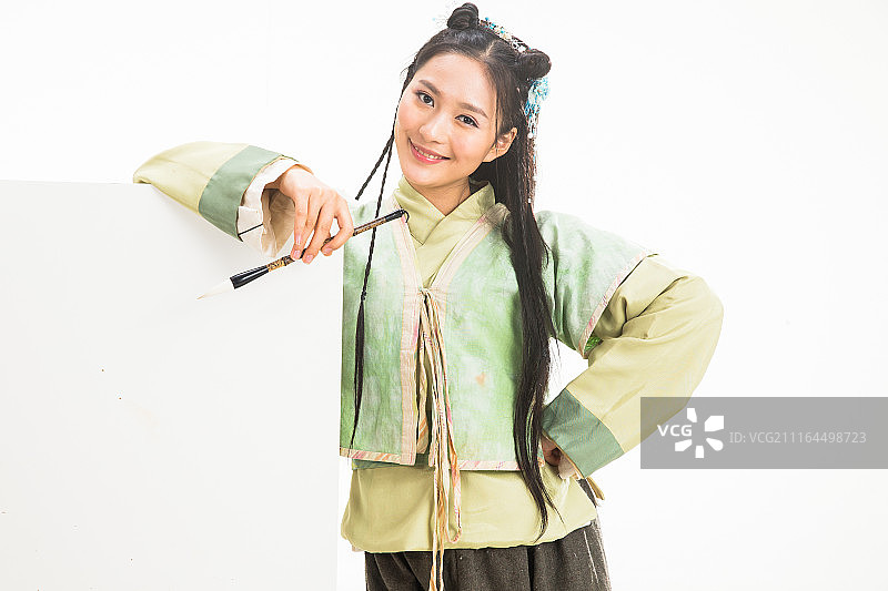 可爱的古典美女图片素材