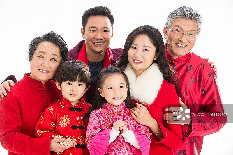 幸福家庭过新年图片素材