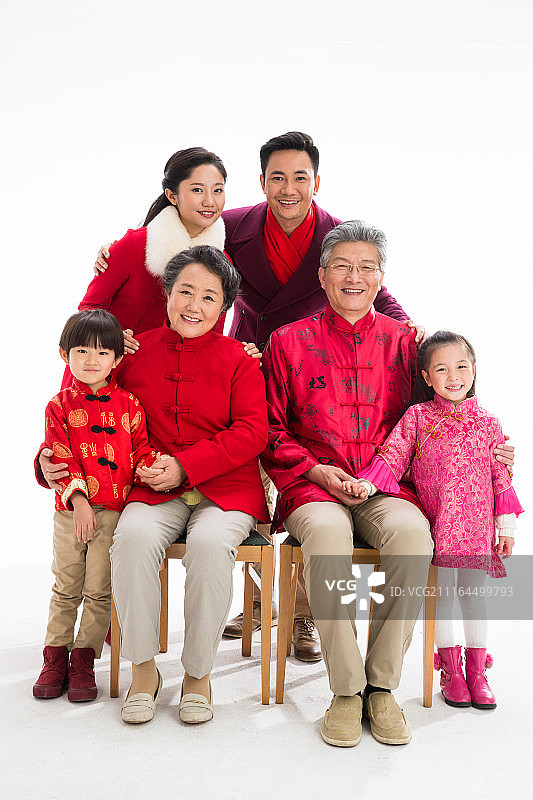 幸福家庭过新年图片素材