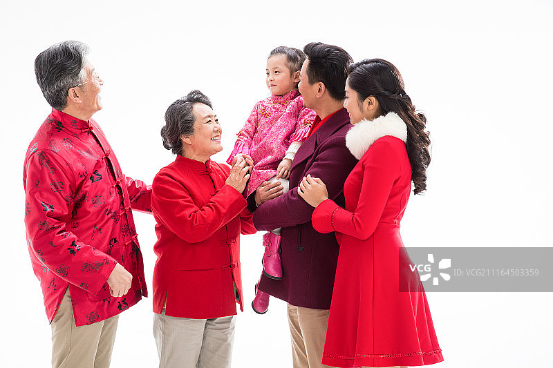 幸福家庭过新年图片素材