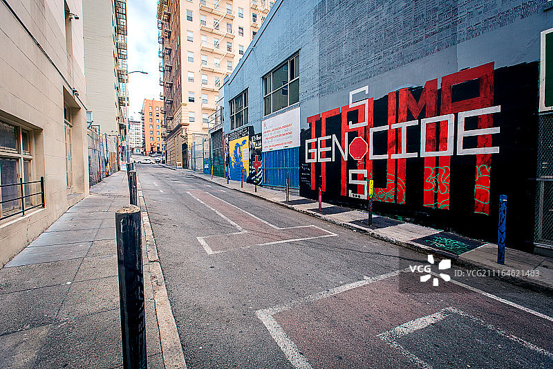 旧金山涂鸦街图片素材