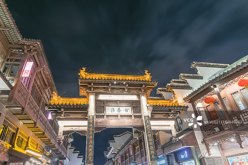 秦淮夜景图片素材