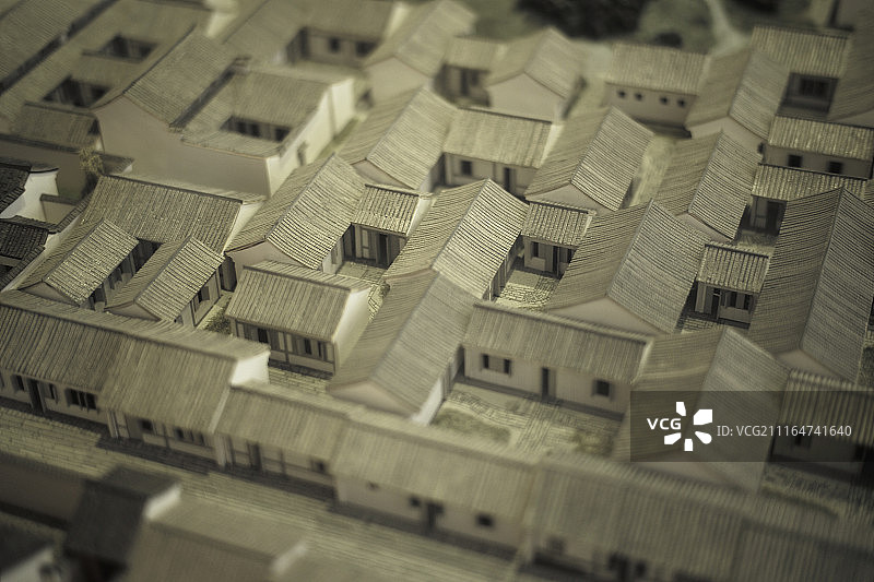 古代民居院落模型图片素材