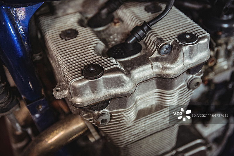 摩托车发动机特写图片素材