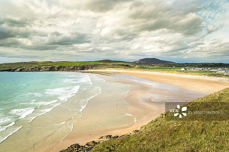 白色沙滩广角景色图片素材