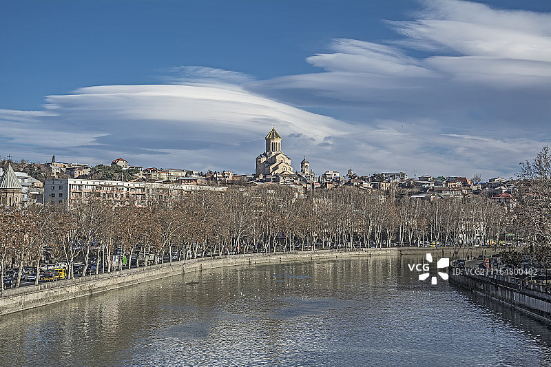 第比利斯三位一体教堂，格鲁吉亚图片素材