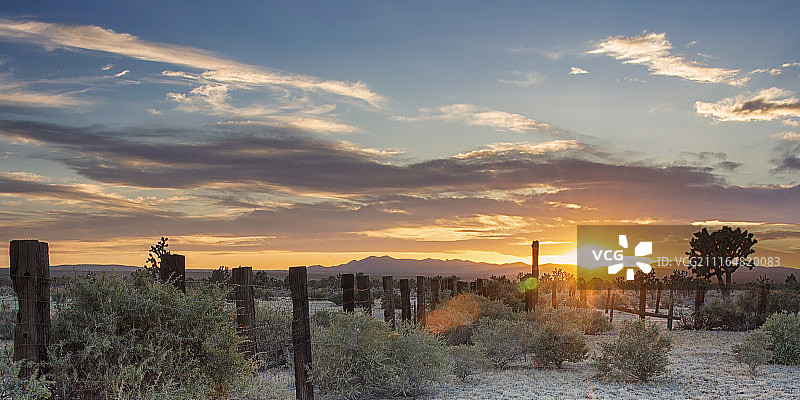 莫哈韦沙漠日落图片素材