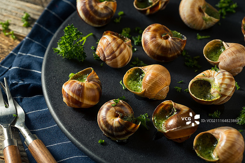 法式焗蜗牛图片素材