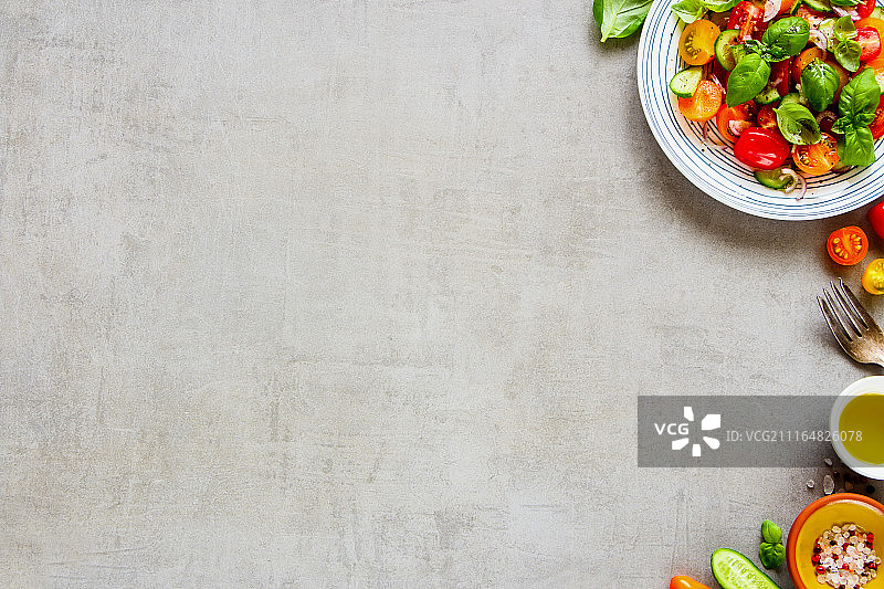 健康沙拉与食材图片素材