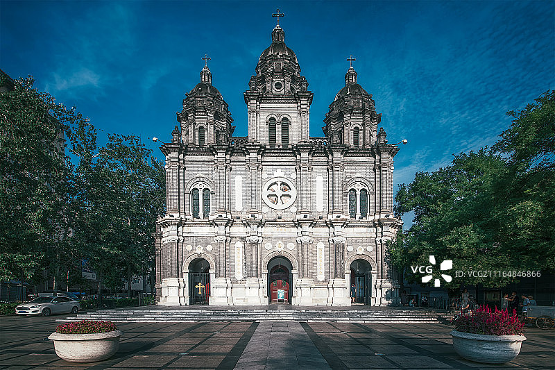 北京王府井教堂图片素材