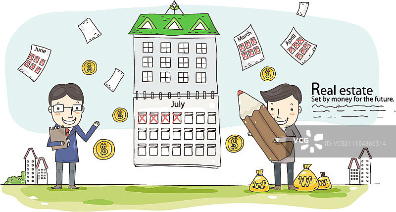 房地产概念插画图片素材