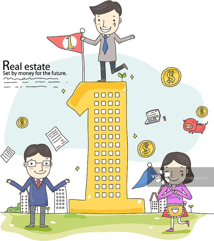 房地产概念插画图片素材