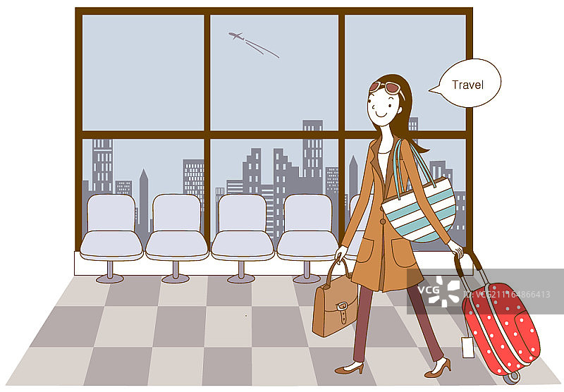 女人插画图片素材