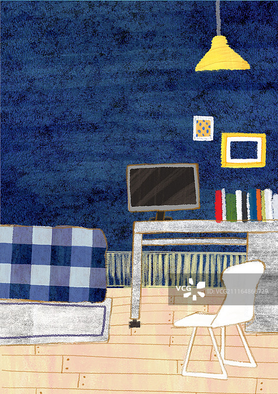 家居室内设计插画图片素材