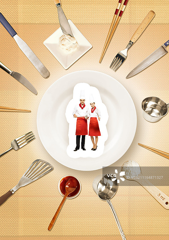 厨师图像数字合成图片素材
