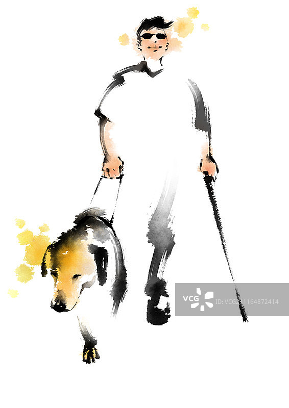 水墨狗图片素材