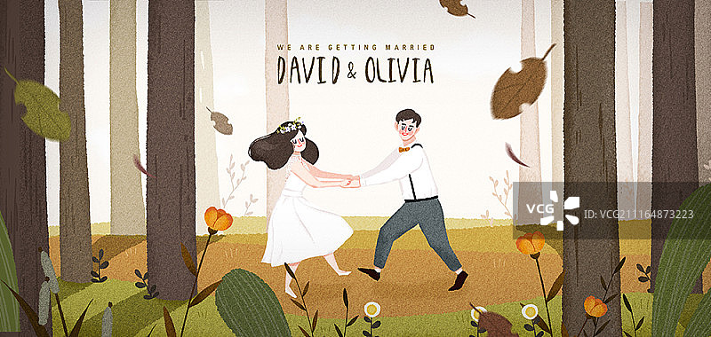 婚礼邀请函设计图片素材