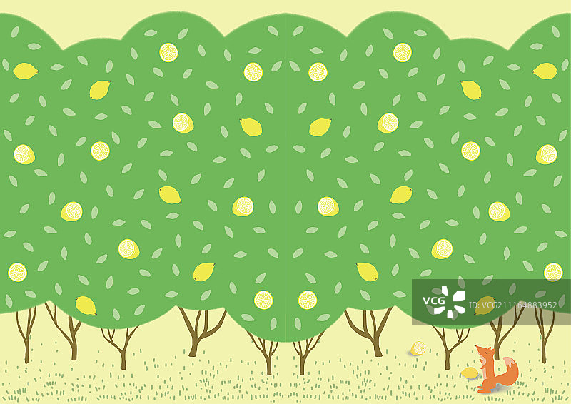 果园 插画图片素材