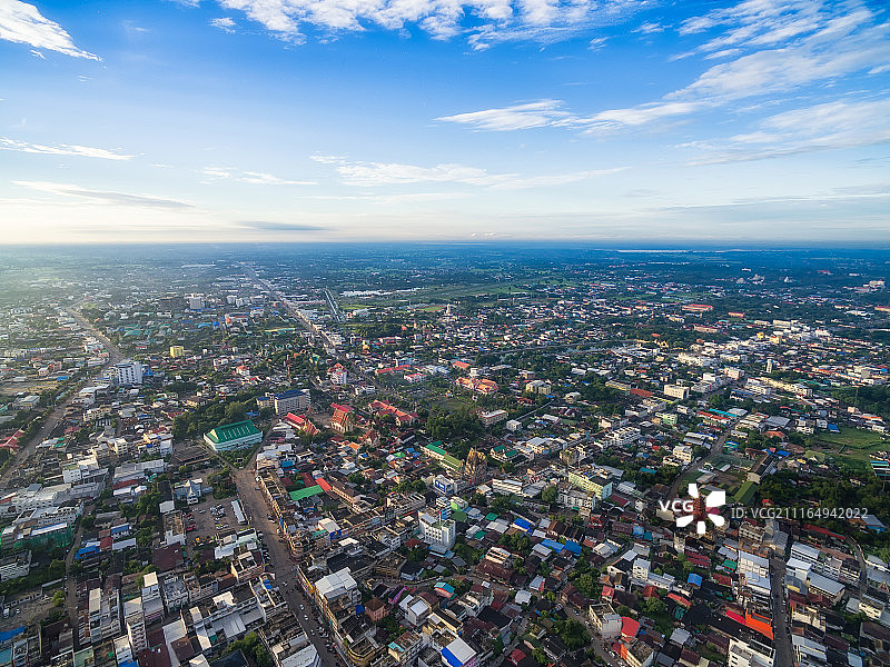 泰国素林府城市风光航拍高清图图片素材