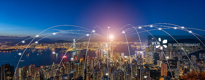 香港城市风光大数据概念图片素材