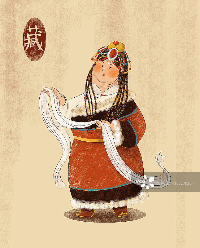 藏族胖妞图片素材