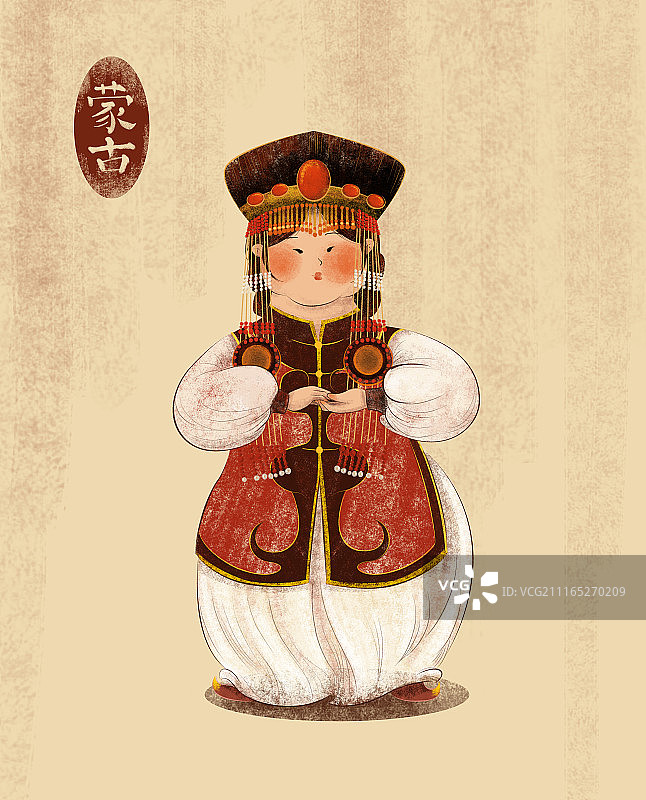 蒙古族胖妞图片素材