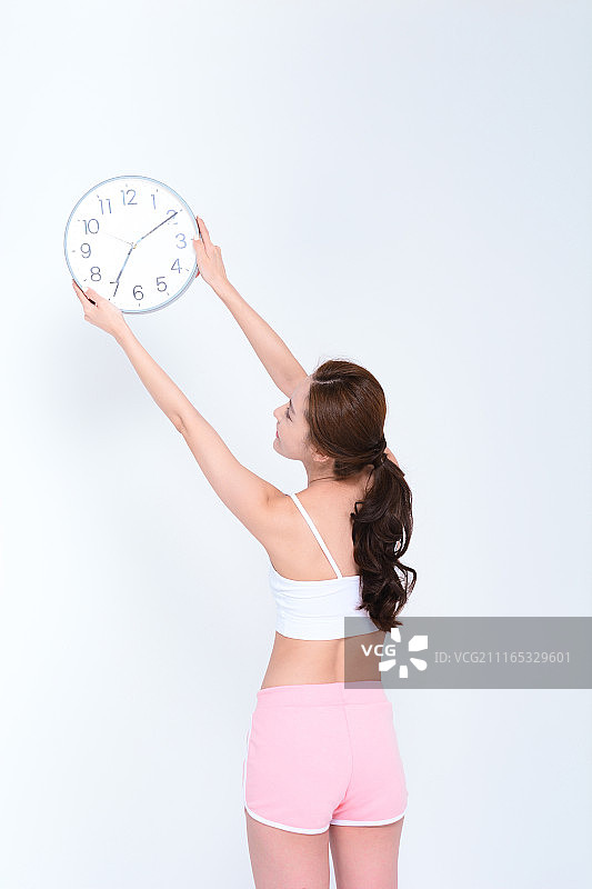 女孩伸展身体图片素材