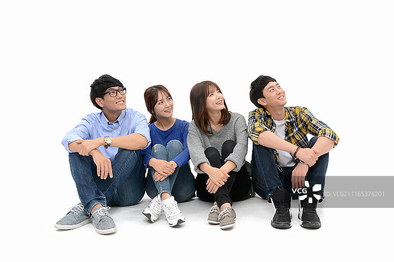 四个大学生图片素材