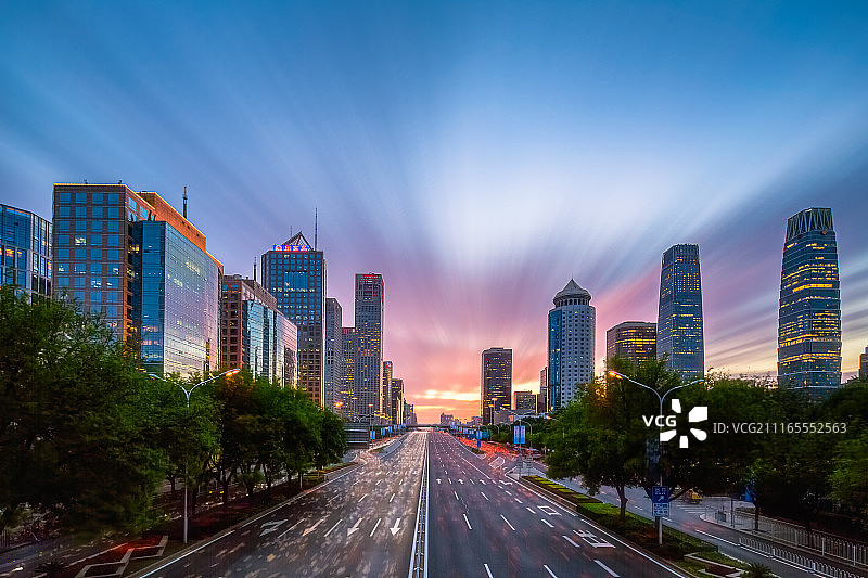 长安街国贸CBD夜景-1图片素材