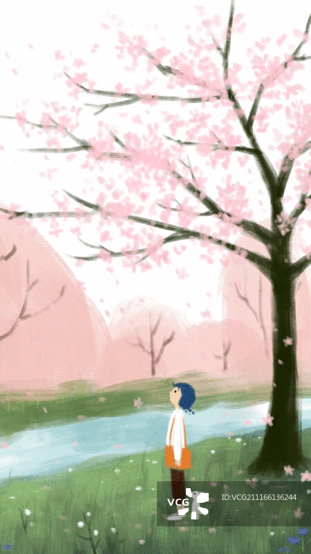 春游的女孩图片素材