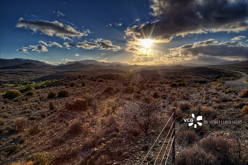 非洲日出景观图片素材