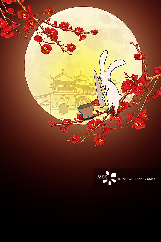 中秋节赏月图片素材