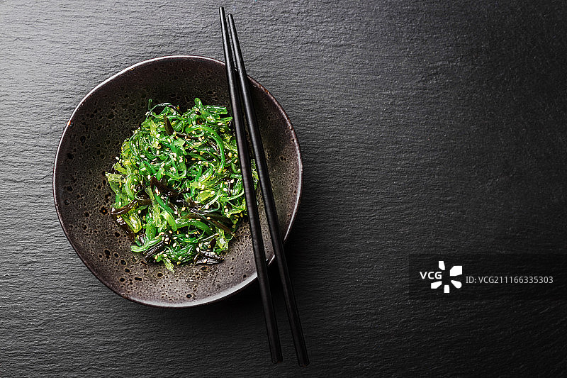 可食用的海藻沙拉图片素材