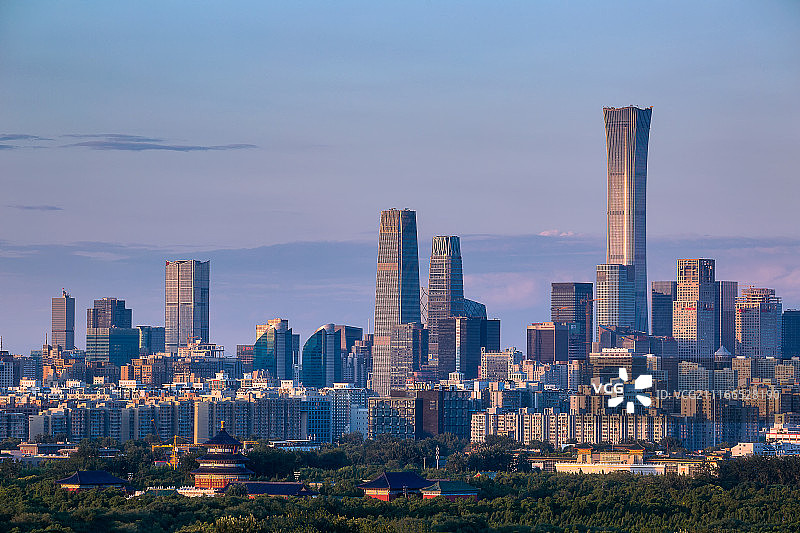 北京天坛国贸CBD背景图-1图片素材