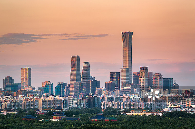 北京天坛国贸CBD背景图-4图片素材