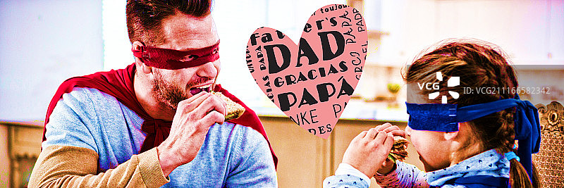 父亲节心形数字合成图像图片素材