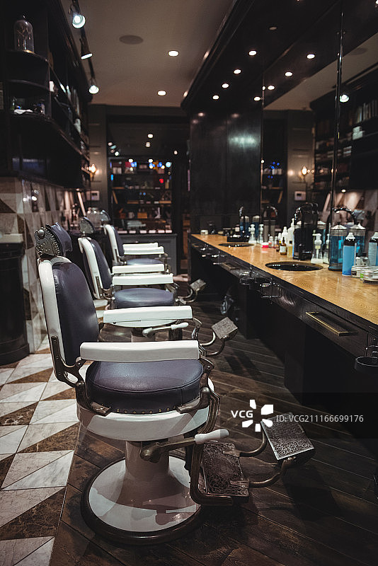 一排理发椅图片素材