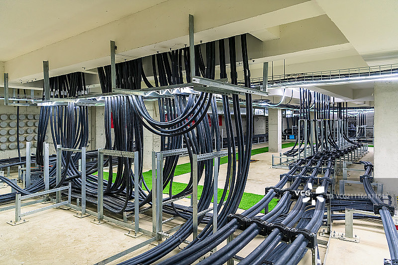 设备间室内电缆高清图图片素材