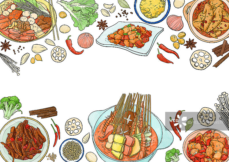 钵钵鸡小吃系列图片素材