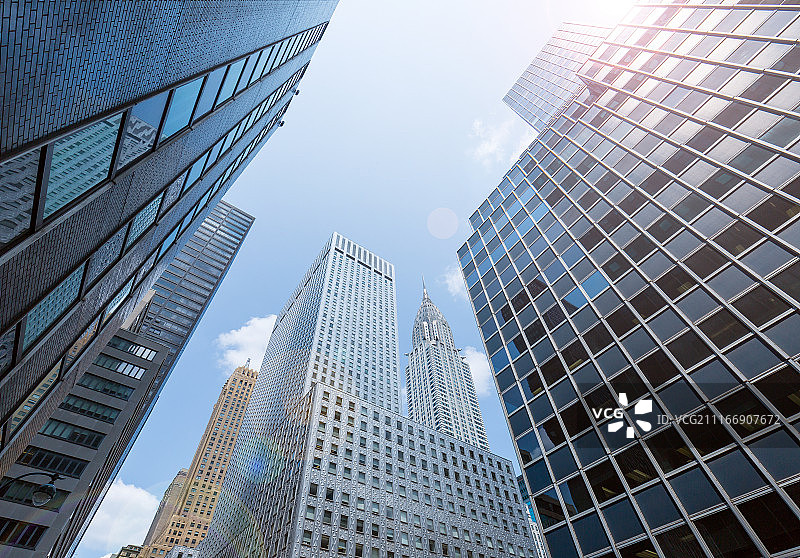 纽约曼哈顿的现代建筑图片素材