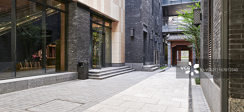 怀旧风格商业步行街图片素材