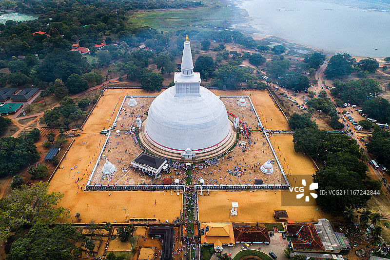 阿努拉达普拉 世界文化遗产 佛塔 航拍图片素材