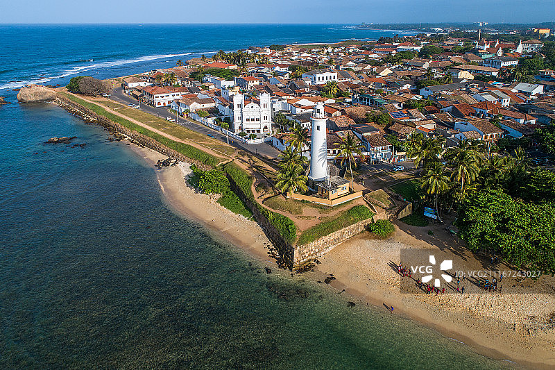 世界遗产加勒要塞航拍图片素材