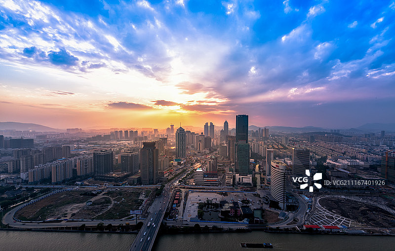 苏州虎丘区全景图片素材