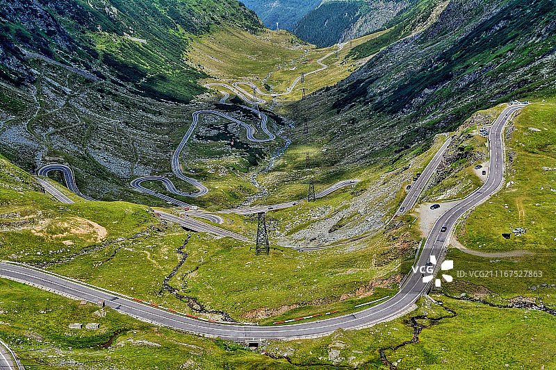 山路航拍景观图片素材