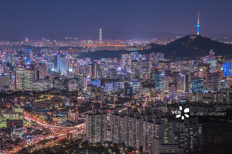 首尔夜景图片素材
