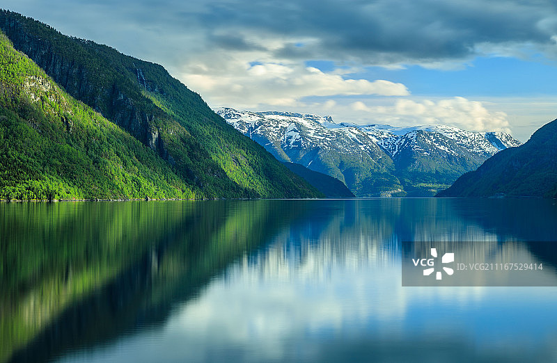 Osafjorden Hardanger Ulvik Osa图片素材