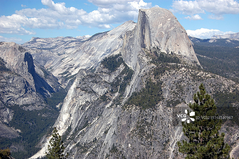 从冰川点Y看到的半圆顶特写图片素材