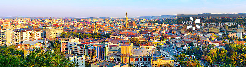 罗马尼亚克卢日-纳波卡全景图片素材